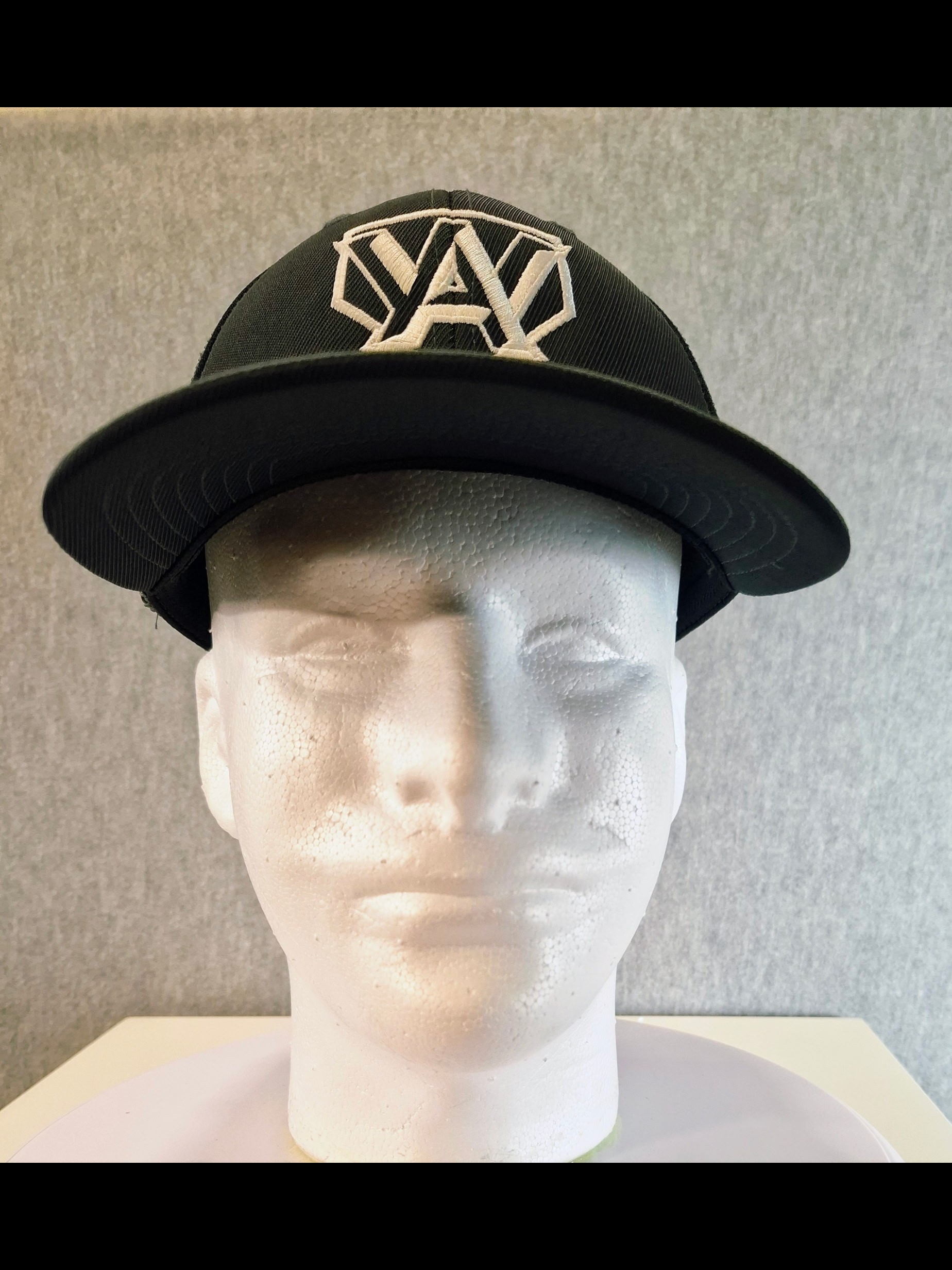Aw Black Baseball Cap With White Embroidered Logo